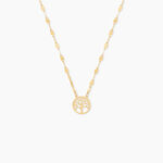 Collier Aulnia Argent Dor&eacute; A L'Or 750/1000 - Bijoux sans pierre Femme | Histoire d&rsquo;Or
