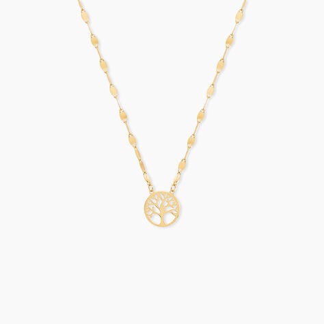 Collier Aulnia Argent Dor&eacute; A L'Or 750/1000 - Bijoux sans pierre Femme | Histoire d&rsquo;Or