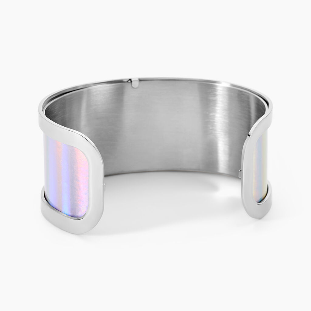 Bracelet Jonc Kayssi Acier Blanc - Bracelets joncs Femme | Histoire d&rsquo;Or