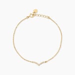 Bracelet Mohini Argent Dor&eacute; A L'Or 750/1000 Oxyde De Zirconium - Bracelets Femme | Histoire d&rsquo;Or