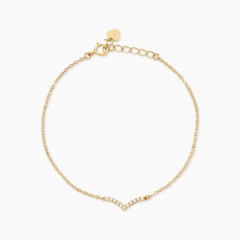 Bracelet Mohini Argent Dor&eacute; A L'Or 750/1000 Oxyde De Zirconium - Bracelets Femme | Histoire d&rsquo;Or