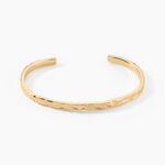 Bracelet Jonc Or&eacute;e Plaqu&eacute; Or Jaune - Bracelets joncs Femme | Histoire d&rsquo;Or