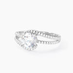 Bague Solitaire Maggy Argent Blanc Oxyde De Zirconium - Bagues solitaires Femme | Histoire d&rsquo;Or