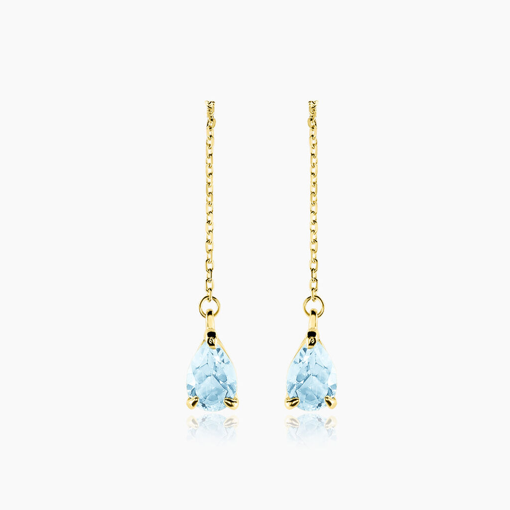 Boucles D'oreilles Pendantes Asteriane Or Jaune Topaze - Boucles d'oreilles pendantes Femme | Histoire d’Or