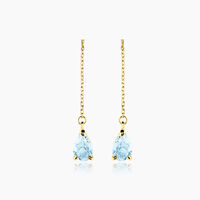 Boucles D'oreilles Pendantes Asteriane Or Jaune Topaze