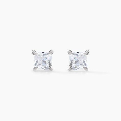 Boucles D'oreilles Puces Alys Argent Blanc Oxyde De Zirconium - Boucles d'oreilles fantaisie Femme | Histoire d’Or
