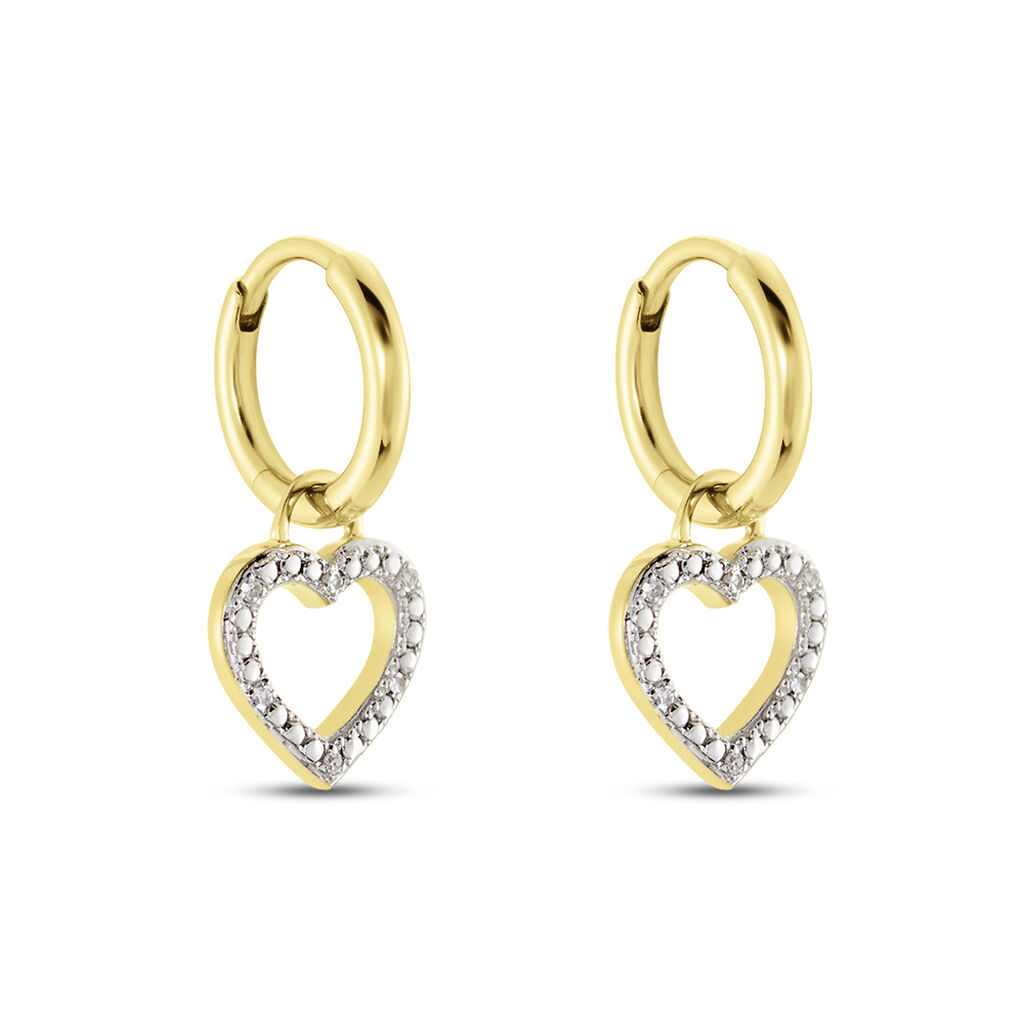 Créoles Belitana Or Jaune Diamant - Boucles d'oreilles créoles Femme | Histoire d’Or