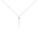 Collier Yalina Argent Blanc Pierre De Synthese