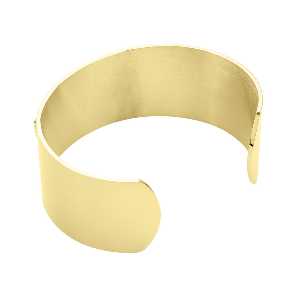 Bracelet Manchette Imagine Tamera Acier Jaune Malachite - Bracelets manchettes Femme | Histoire d’Or