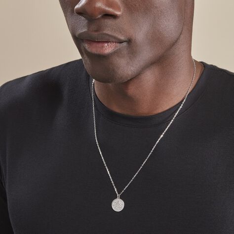 Collier Argent Blanc Hosni - Colliers Zodiaque Homme | Histoire d’Or