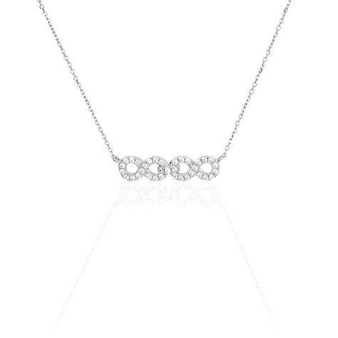 Collier Or Blanc Oxyde De Zirconium - Colliers Femme | Histoire d’Or