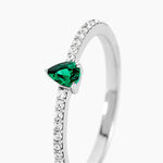 Bague Clova Argent Blanc Oxyde De Zirconium - Bagues solitaires Femme | Histoire d&rsquo;Or