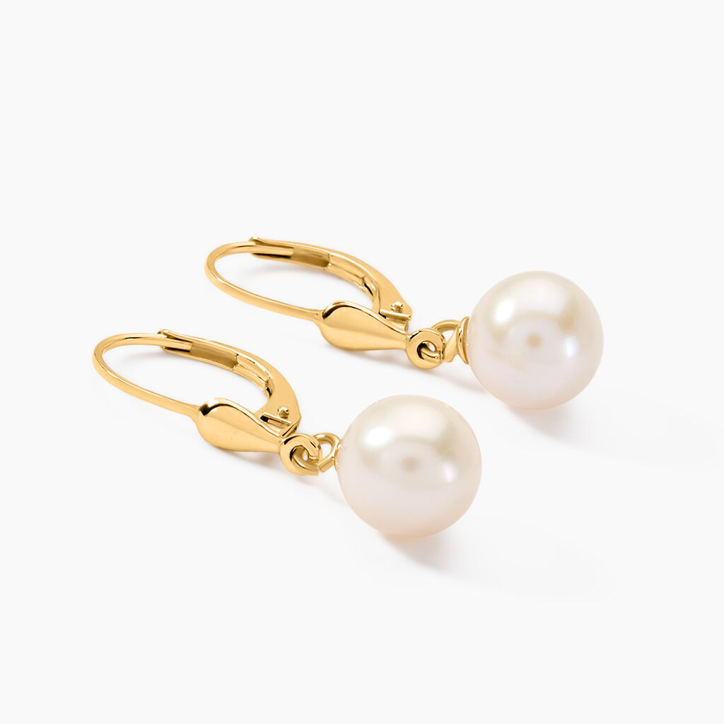 Boucles D'oreilles Pendantes Cecilius Or Jaune Perle De Culture - Boucles d'oreilles pendantes Femme | Histoire d’Or