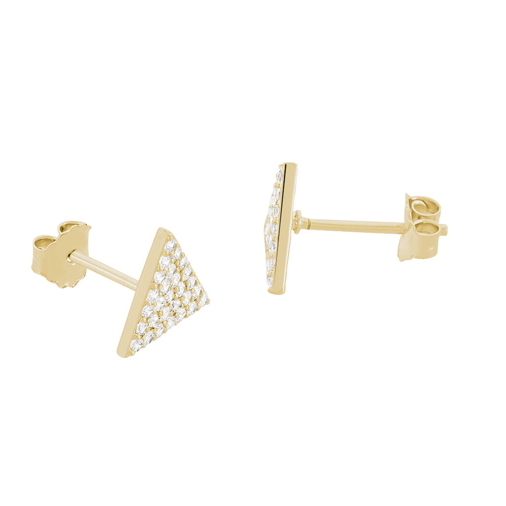 Boucles D'oreilles Courtney Plaqué Or Jaune Oxydes De Zirconium - Boucles d'oreilles fantaisie Femme | Histoire d’Or