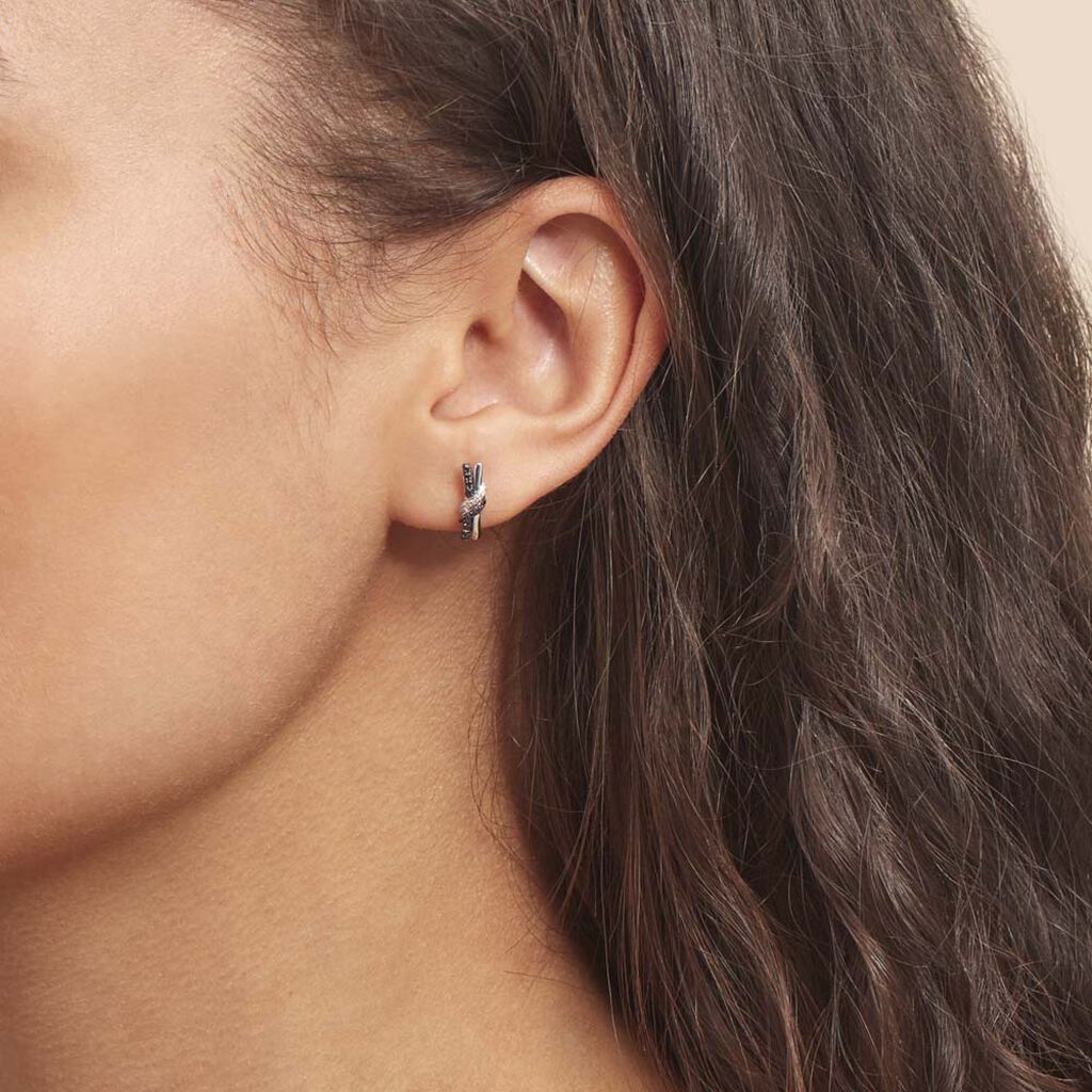 Boucles D'oreilles Puces Marina Or Blanc Diamant - Clous d'oreilles Femme | Histoire d’Or