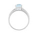 Bague Solitaire Carmelice Or Blanc Topaze Et Oxyde De Zirconium - Bagues solitaires Femme | Histoire d’Or