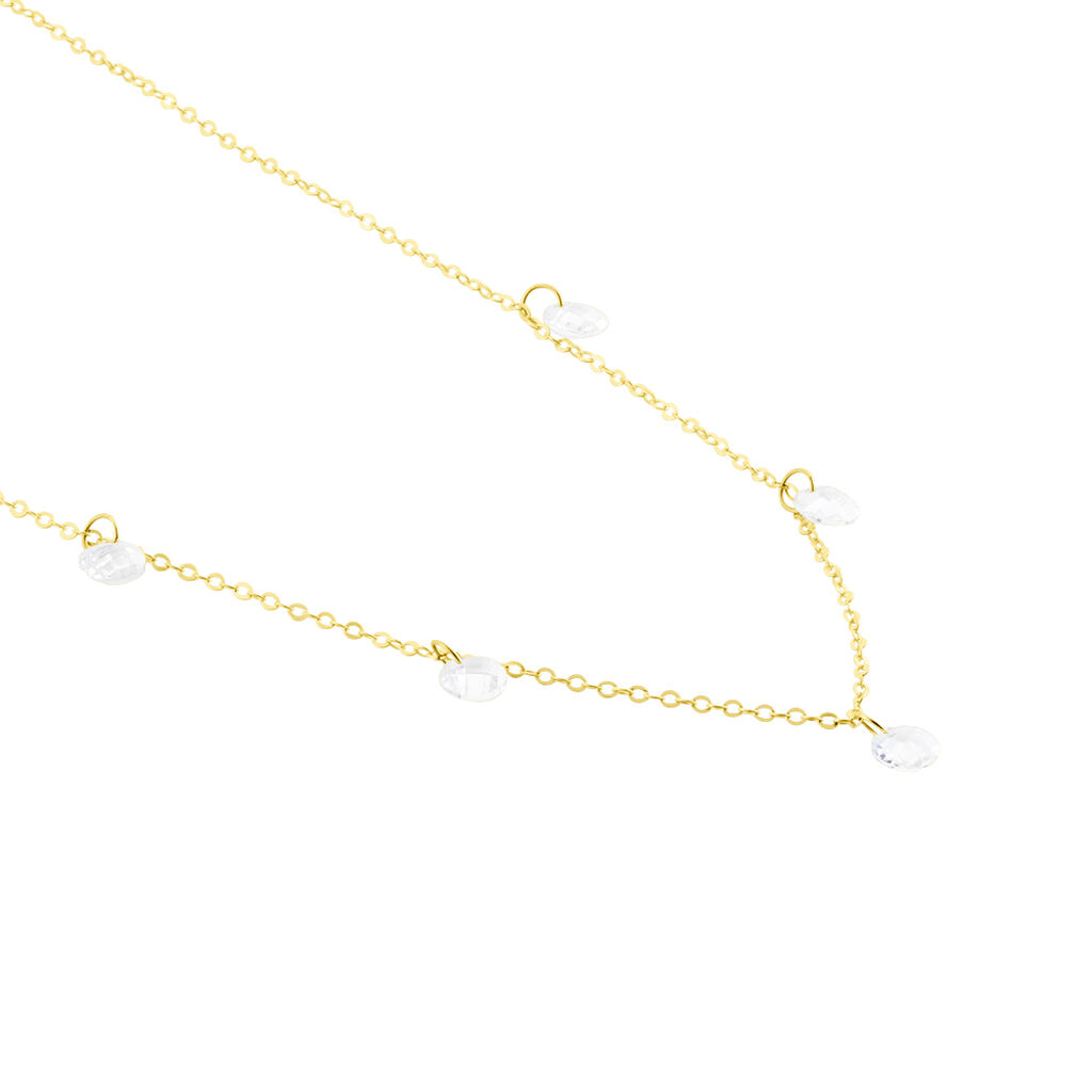 Collier Or Jaune Leucitica Oxydes De Zirconium - Colliers Femme | Histoire d’Or