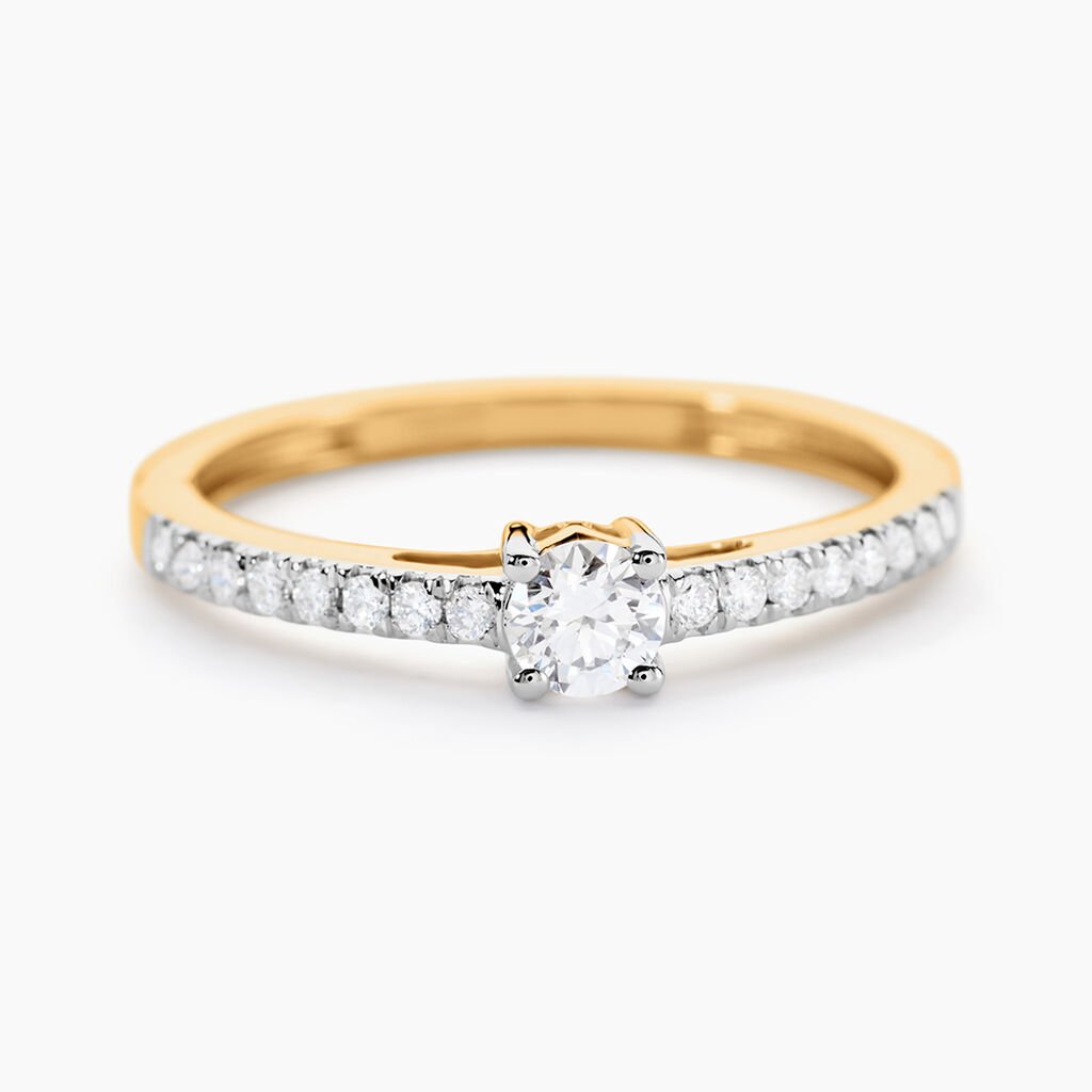 Bague Eliisa Or Jaune Diamant - Bagues solitaires Femme | Histoire d&rsquo;Or
