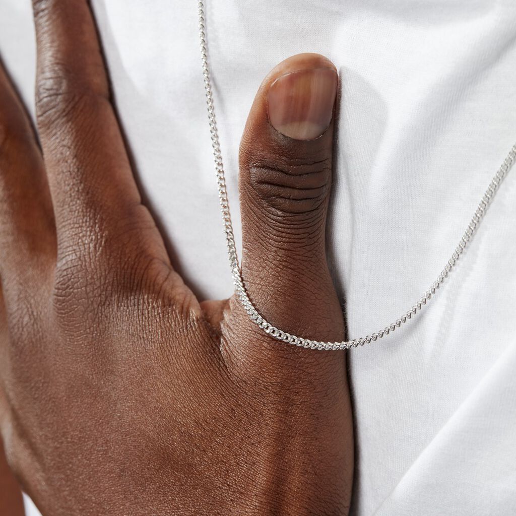 Collier Casper Argent Blanc - Chaines Homme | Histoire d’Or