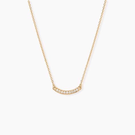 Collier Plaqu&eacute; Or Kumb Oxydes De Zirconium - Colliers fantaisie Femme | Histoire d&rsquo;Or