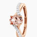 Bague Solitaire Or Rose Lisbet Morganite - Bagues solitaires Femme | Histoire d’Or