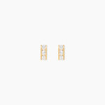 Boucles D'oreilles Puces Rachilda Or Jaune Oxyde De Zirconium - Clous d'oreilles Femme | Histoire d&rsquo;Or