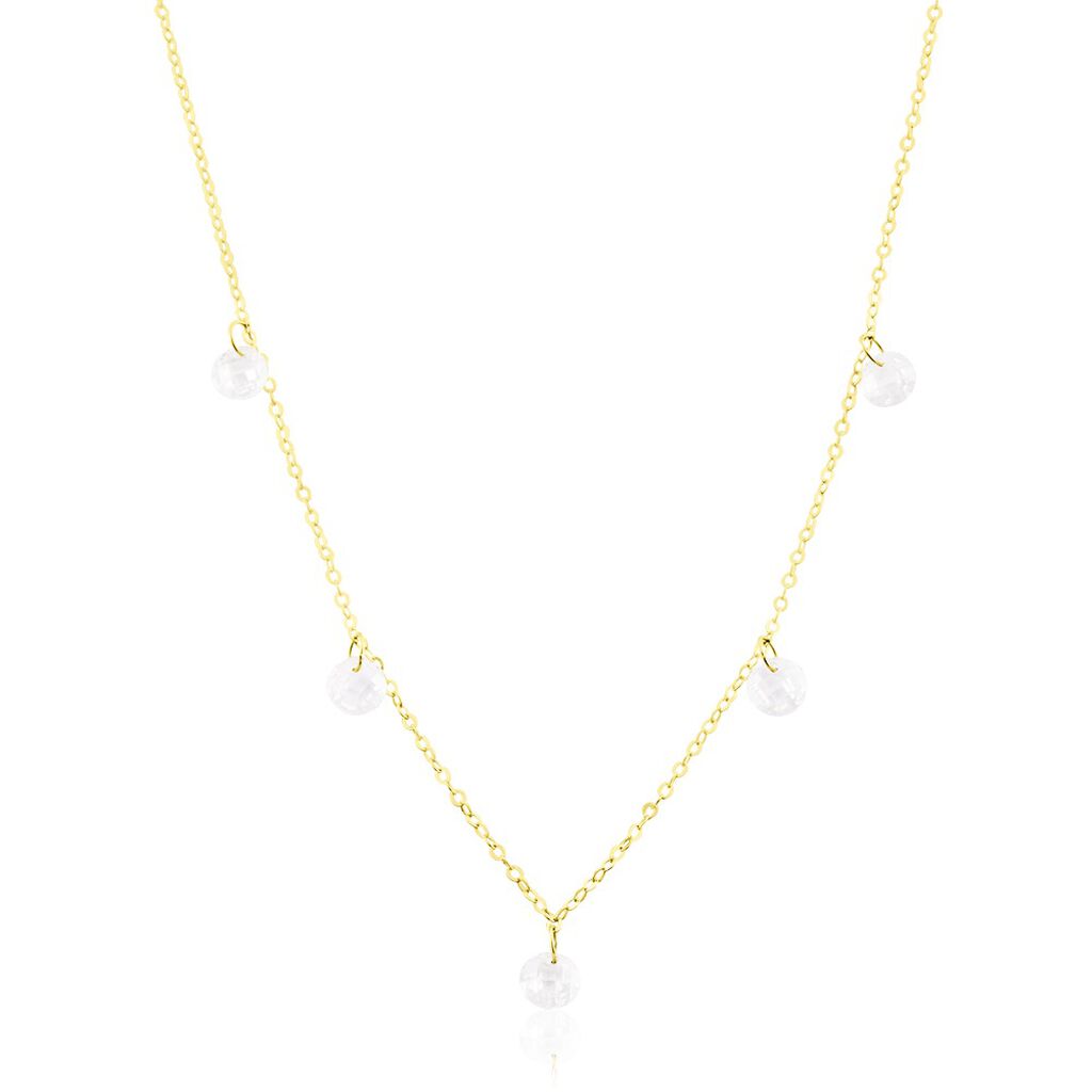 Collier Or Jaune Leucitica Oxydes De Zirconium - Colliers Femme | Histoire d&rsquo;Or