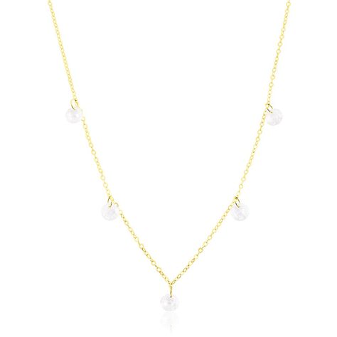 Collier Or Jaune Leucitica Oxydes De Zirconium - Colliers Femme | Histoire d&rsquo;Or