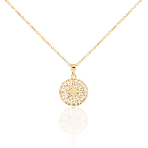 Collier Maria-carmen Plaqué Or Jaune Oxyde De Zirconium - Colliers Etoile Femme | Histoire d’Or