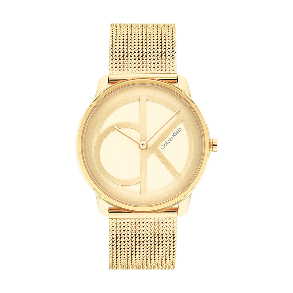 Montre Calvin Klein Iconic Mesh Champagne - Montres Femme | Histoire d&rsquo;Or