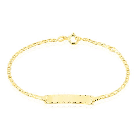 Bracelet Identité Esta Maille Forçat Or Jaune - Bracelets Communion Enfant | Histoire d’Or