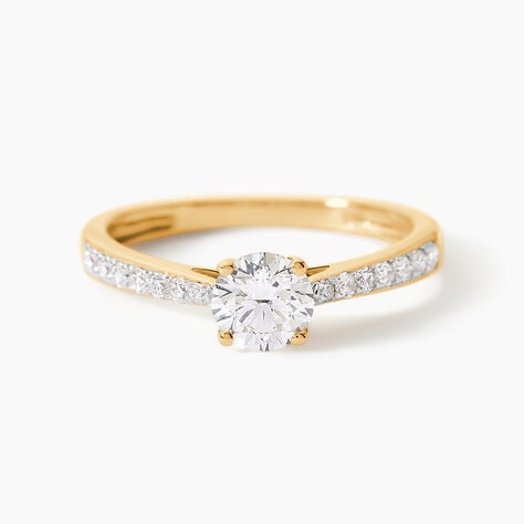 Bague Solitaire Hemera Or Jaune Diamant Synthetique - Bagues solitaires Femme | Histoire d&rsquo;Or