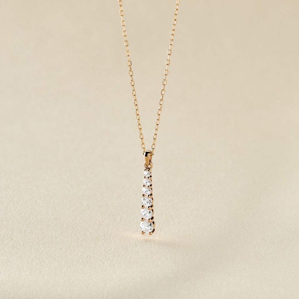Collier Georas Or Jaune Oxyde De Zirconium - Colliers Femme | Histoire d’Or
