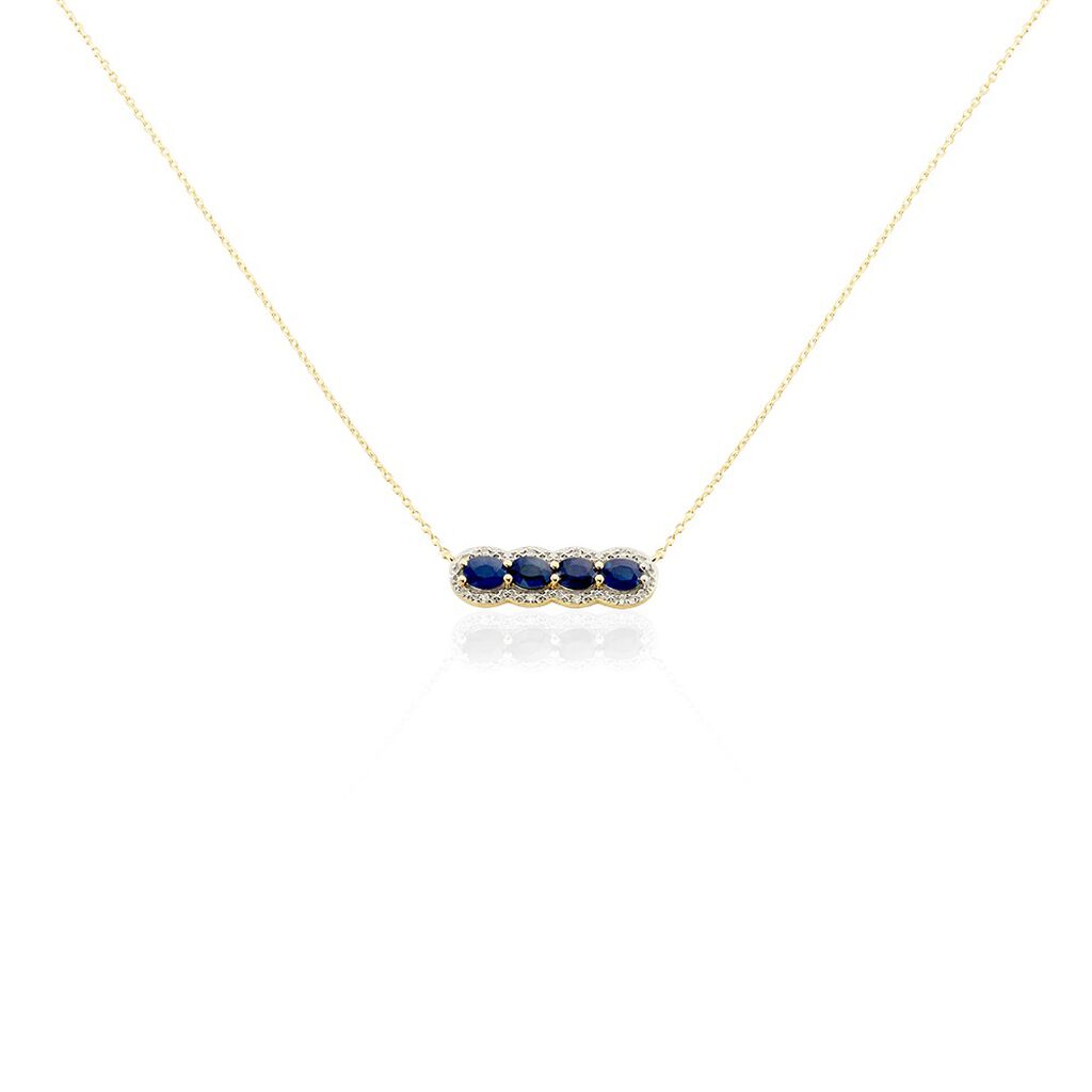 Collier Margaux Or Jaune Saphir Diamant - Colliers Femme | Histoire d’Or