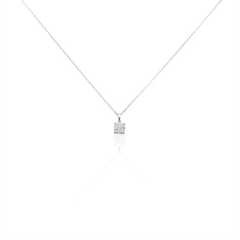 Collier Charlene Or Blanc Diamant Synthetique - Colliers Femme | Histoire d’Or