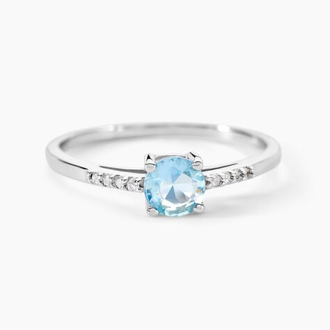 Bague Rio Argent Blanc Oxyde De Zirconium - Bagues solitaires Femme | Histoire d&rsquo;Or