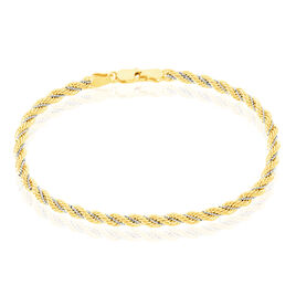 Bracelet Corde Et Venitienne Or Bicolore - Bracelets chaîne Femme | Histoire d’Or