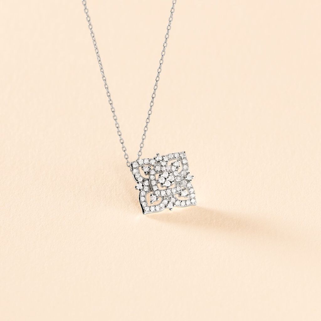 Collier Rosée Or Blanc Diamant - Colliers Femme | Histoire d’Or
