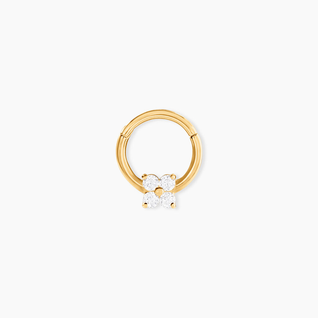 Piercing Fu Or Jaune Oxyde De Zirconium - Piercings d'oreilles Femme | Histoire d&rsquo;Or