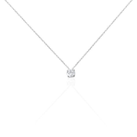 Collier Nazha Or Blanc Oxyde De Zirconium - Colliers Femme | Histoire d’Or