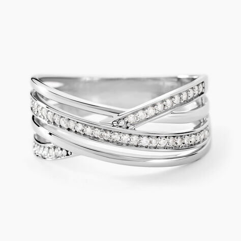 Bague Corilitia Or Blanc Diamant - Bagues avec pierre Femme | Histoire d’Or