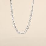 Collier Adelaide Argent Blanc - Colliers doubles et triples cha&icirc;nes Femme | Histoire d&rsquo;Or