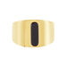 Bague Acier Doré Volcanus Agate - Bagues solitaires Femme | Histoire d’Or