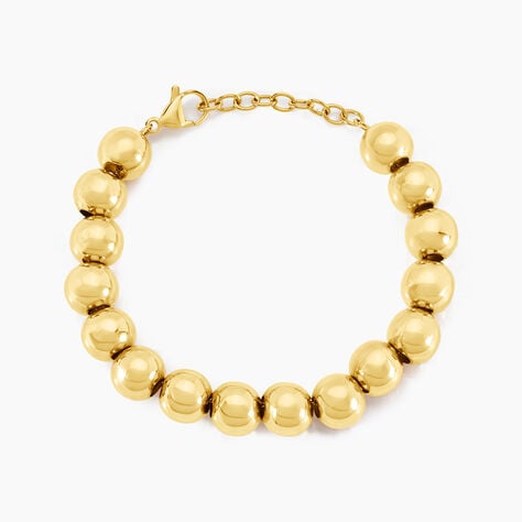Bracelet Perles Solaires Acier Jaune - Bracelets cha&icirc;ne Femme | Histoire d&rsquo;Or