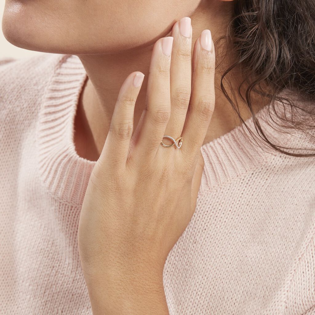 Bague Varina Or Jaune Diamant - Bagues avec pierre Femme | Histoire d’Or