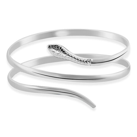 Bracelet Jonc Solitaae Argent Blanc - Bracelets joncs Femme | Histoire d’Or