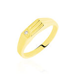 Chevaliere Or Jaune Diomedes Diamant - Bagues solitaires Famille | Histoire d&rsquo;Or