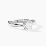 Bague Aphrodite Ld Platine Blanc Diamant Synth&eacute;tique - Bagues solitaires Femme | Histoire d&rsquo;Or