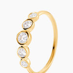 Bague Or Jaune Sabinus Oxydes De Zirconium - Bagues solitaires Femme | Histoire d&rsquo;Or