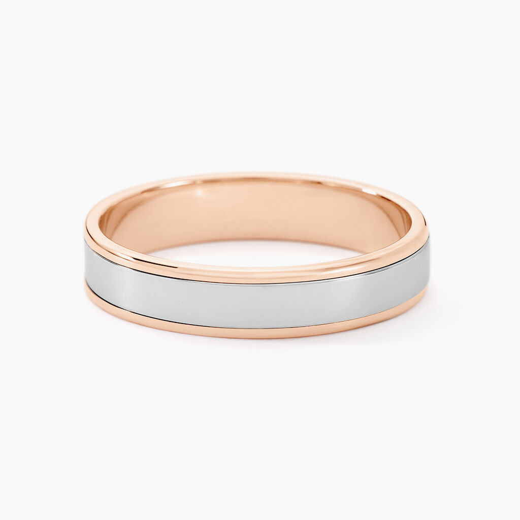 Alliance Hevan Ruban Or Bicolore - Alliances Unisex | Histoire d&rsquo;Or